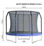 Батут Perfetto Sport с защитной сеткой 1,8 м (150 кг)